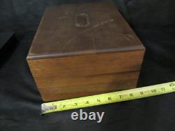 Antique clay poker chip set with wood case & racks & 360ish chips