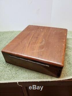 Antique vintage clay chip wood hard box case poker gambling box gaming set