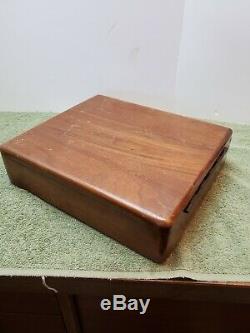 Antique vintage clay chip wood hard box case poker gambling box gaming set