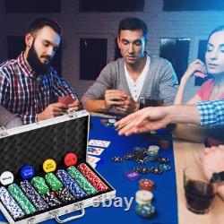 Aoriher Blackjack Poker Chip Set with 300 Chips, Card Shuffler, Dealer Shoe