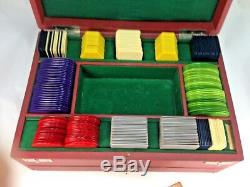 Art Deco Unique Colors Abercrombie & Fitch Bakelite Gaming Poker Chip Gaming Set