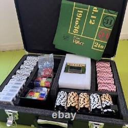 Authentic Casino Carry Case Prime Poker Chip Set 4w