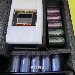 Authentic Casino Carry Case Prime Poker Chip Set 4w