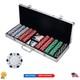 Authentic Casino Poker Set 11.5g Chips with Cards & Velvet Case 500 Pieces