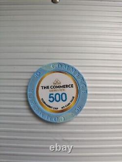 Authentic Collectible Poker Chip Set From Tournament /#commercencv 100 500 1000