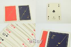 Authentic Gucci Vintage Poker Cube Set Leather Wood Signature Green Red Stripes