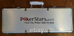 Authentic Pokerstars 500 Chips Complete Game Set With Carrying Case And Cards
