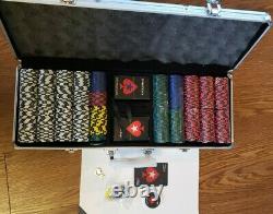 Authentic Pokerstars 500 Chips Complete Game Set With Carrying Case And Cards