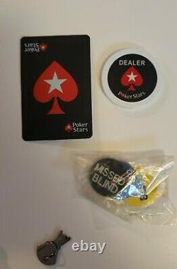 Authentic Pokerstars 500 Chips Complete Game Set With Carrying Case And Cards