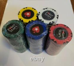 Authentic Pokerstars 500 Chips Complete Game Set With Carrying Case And Cards