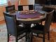 BBO Nighthawk Poker Table Collection (Table + 4 Chairs + Dining Top + Chip Set)