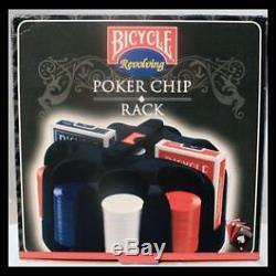 BICYCLE 2 DECKS with 200pcs Chip Poker RACK Rotation Set Card Game Playing Cards