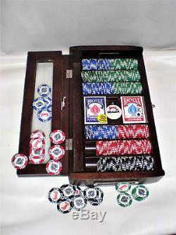 BICYCLE Red Green Blue Black Poker Chips Rare SPADE STYLE 300 Box Set 11.5 grams