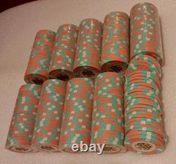 BIG LOT OF 250 Dunes Commemorative Poker Chips Set Denomination 25cent