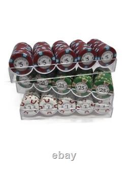 BIG SALE Milano 9g Clay Poker Chips 300 Count Set Milano Dealer Button