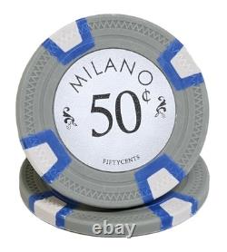 BIG SALE Milano 9g Clay Poker Chips 300 Count Set Milano Dealer Button