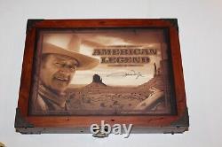 BRAND NEW John Wayne Poker Set Wooden Case W 200 Chips & Cards Cowboy Gift Game