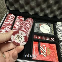 BUDWEISER POKER SET in Padded Aluminum Case-Marked Poker Chips & Playing Cards
