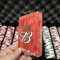 BUDWEISER POKER SET in Padded Aluminum Case-Marked Poker Chips & Playing Cards