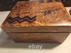 Bakelite Clay Poker Set Cards Pinochle Antique Leather Case Antique