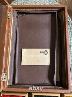 Bakelite Poker Chips set in Lowe Game Box with Lock & Key