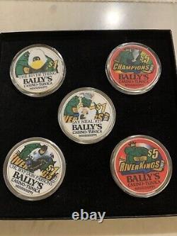 Bally's Casino Chips Set. Brand New Limited Edition. Riverkings Hockey Team