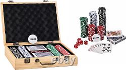 Barrington Billiards 200 Piece Poker Chip Set with Pine Wood Case and Cards