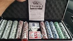 Bass Pro Shop 500 Poker Chip Set with Aluminum Case New Cards and Buttons