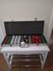 Beautiful United States Navy Poker 500 Chip Set + More With Case Free S/H
