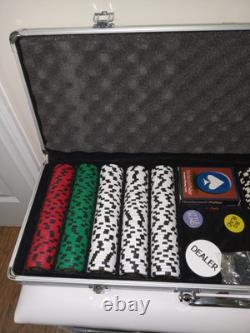 Beautiful United States Navy Poker 500 Chip Set + More With Case Free S/H