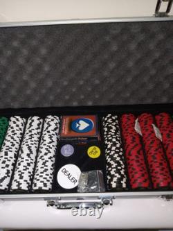 Beautiful United States Navy Poker 500 Chip Set + More With Case Free S/H