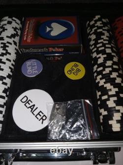 Beautiful United States Navy Poker 500 Chip Set + More With Case Free S/H