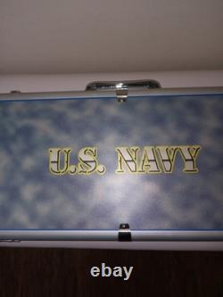 Beautiful United States Navy Poker 500 Chip Set + More With Case Free S/H