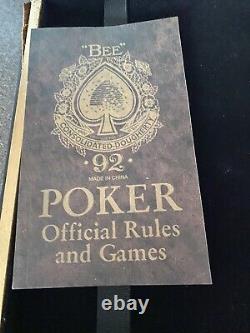 Bee Casino Library Poker Set Inc. 200 Clay Filled Chips RARE Missing Cards
