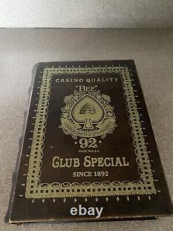 Bee Casino Library Poker Set Inc. 200 Clay Filled Chips RARE Missing Cards