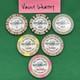 Bellagio Resort Casino Las Vegas NV Set of 6 Tournament Poker Chips 5-10000