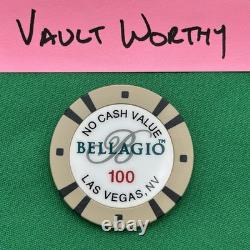 Bellagio Resort Casino Las Vegas NV Set of 6 Tournament Poker Chips 5-10000