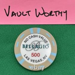 Bellagio Resort Casino Las Vegas NV Set of 6 Tournament Poker Chips 5-10000