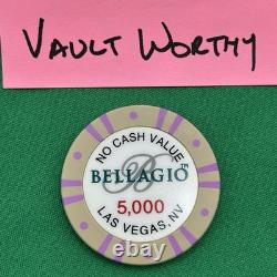 Bellagio Resort Casino Las Vegas NV Set of 6 Tournament Poker Chips 5-10000