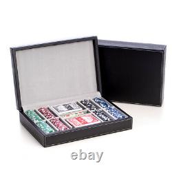 Bey-Berk Poker Set with 200 in Black Leather Case. G535