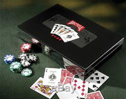 Bicycle Masters 300 8-Gram Clay Composite Poker Chip Set in a Black Lacquer Box