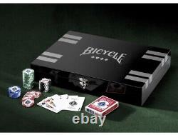 Bicycle Premium Mega Masters Blk Lacquered Poker Set 500 11.5G Chips NIB Sealed