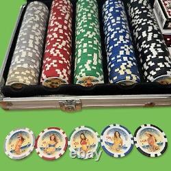 Bikini Watchers Club Special Edition Texas Hold'Em Poker Chip Set 500 Count RARE