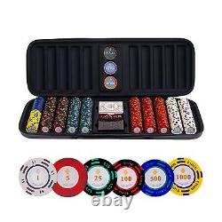 Black Series 500 Poker Chip Set Casino-Grade 14g Clay Poker Chips, Texas Ho