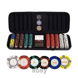 Black Series 500 Poker Chip Set Casino-Grade 14g Clay Poker Chips, Texas Ho