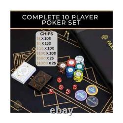 Black Series 500 Poker Chip Set Casino-Grade 14g Clay Poker Chips, Texas Ho