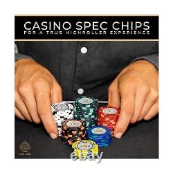 Black Series 500 Poker Chip Set Casino-Grade 14g Clay Poker Chips, Texas Ho