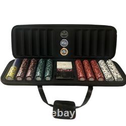 Black Series 500 Poker Chip Set Casino-Grade 14g Clay Poker Chips, Texas Ho