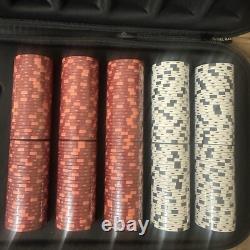 Black Series 500 Poker Chip Set Casino-Grade 14g Clay Poker Chips, Texas Ho