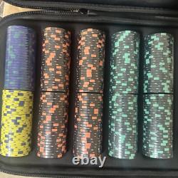 Black Series 500 Poker Chip Set Casino-Grade 14g Clay Poker Chips, Texas Ho